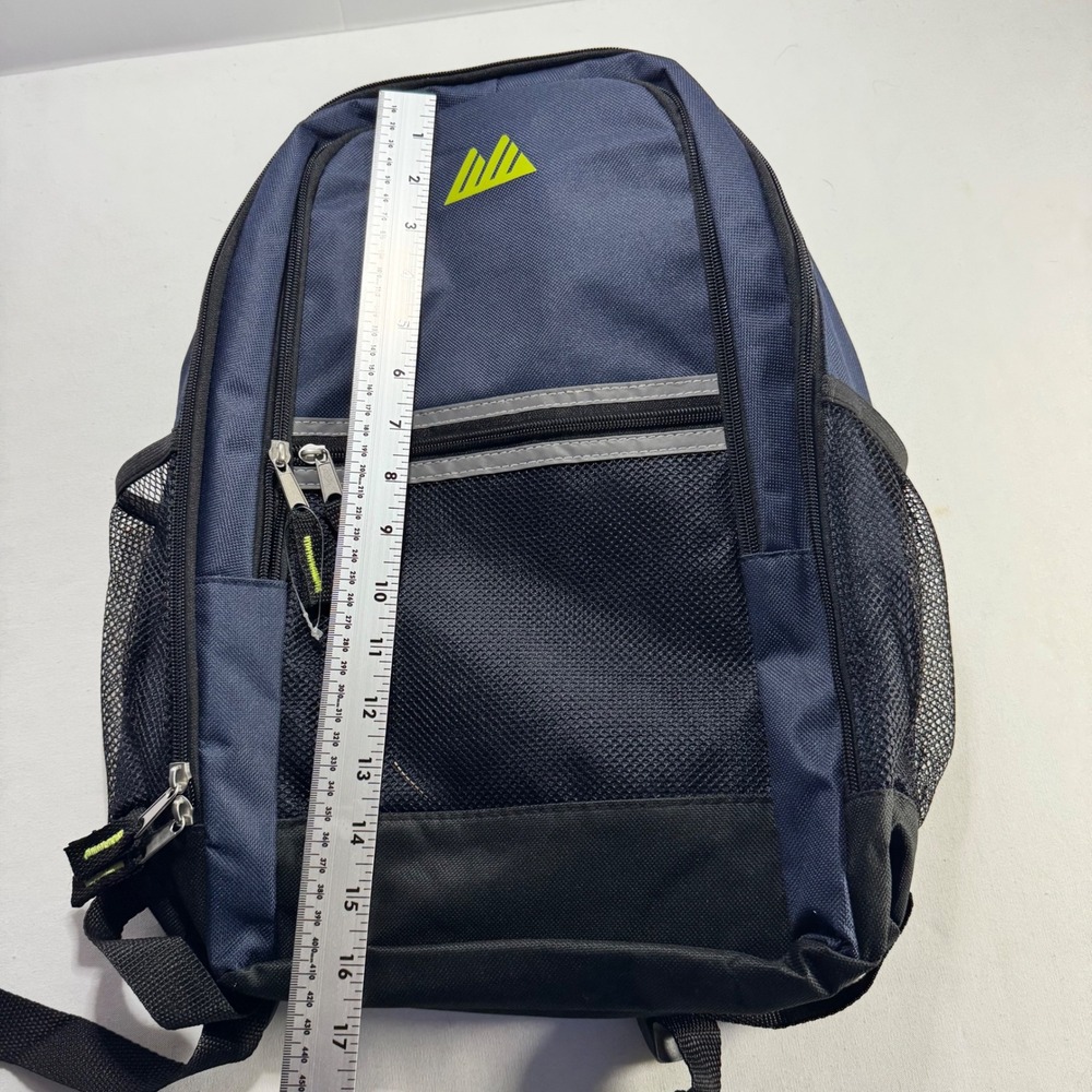 Summit Ridge Navy Blue Black Backpack Reflective Mesh Pockets F266 C51580 - Picture 3 of 6